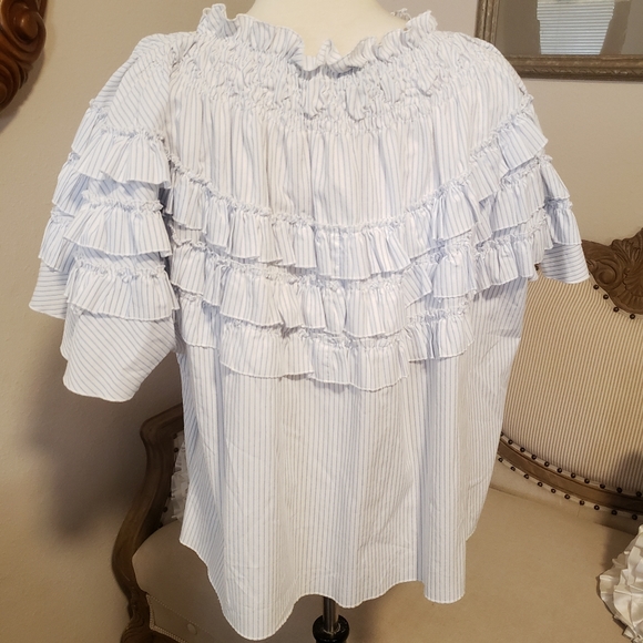 Madewell x Karen Walker Striped Ruffle Top - Picture 5 of 9